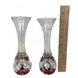 St. Claire style art glass Vases.