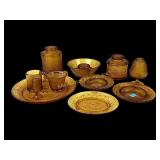 Golden tiara. Fairy lamp, Canisters with lids,