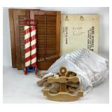 Doll house porch kit. Crafting wooden anchors,