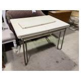 MCM Mid Century Modern wood and chrome slide top