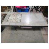 MCM tile inset coffee table, 17Hx21H42W, some