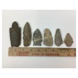 Native American arrowheads projectile points