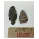 (2) Native American projectile points from