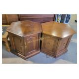 Hexagonal side tables, 22Hx24Wx25D, 21Hx24Wx28D