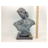 Bust of mother and baby