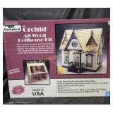 The orchid All wood dollhouse kit, green leaf
