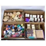 Wooden craft items, birdhouses, doll furniture