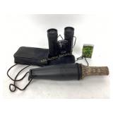 Baraja binoculars with case.  Bone Collector Duck