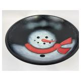 Wooden Snowman bowl.