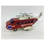 Pressed steel  buddy L rescue helicopter.