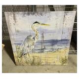 Rustic Birds of the Coast art print on canvas -