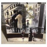 Cafï¿½ De Vins Art print on canvas - 32?H x 32?W