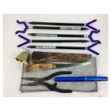 Fishing rod holders. Fishing knife.