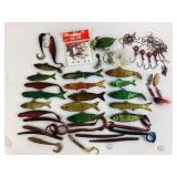 Fishing lures, hooks, wiggling