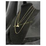 14k gold chains and pendant - 12g