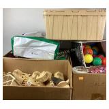 Craft supplies, fabric, holiday decor items,