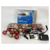 40 channel 2 way CB radio. Christmas ornaments