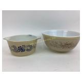 Pyrex Forrest Fancies bowl, Pyrex Homestead bowl