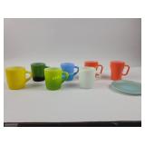 Fire King Anchor Hocking Soda glasses, coffee