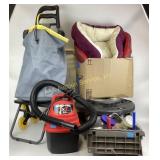 Shop vac 1 gallon, screws, putting knives, pet