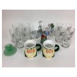 Occupied Japan figurine. Hart grog glasses,