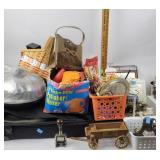 Bates Numbering machine stamp. Aluminum skillet