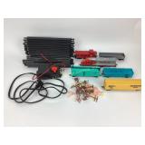 Santa Fe train set unsure if all parts are there.