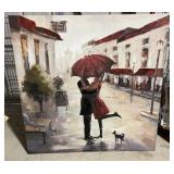Dancing in the rain art print on canvas - 39.5ï¿½H