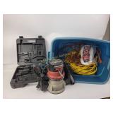 Craftsman router untested. Extension cords.