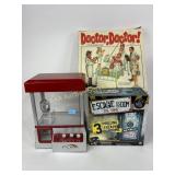The claw machine. Dr. Dr. game. And escape game.
