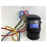 Chicago Electric welding mask, automotive gauges