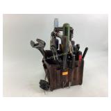 Hand tools and tool tote - hammer, wrenches,