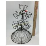 Wire work basket stand