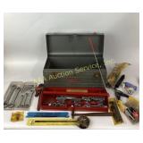 Craftsman toolbox containing sockets, ratchets