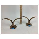 Ystad metal Sweden brass lily candle