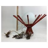 MCM metal bamboo design hanging lamp. Works