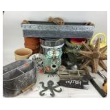 Galvanized Tommy Bahama outdoor decor.