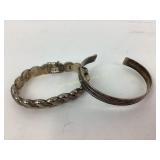 (2) sterling bracelets 40 grams