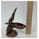 Art Deco metal pelican ashtray