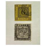 Two German State Stamps " Bavaria and Ba