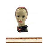 Goebel Bust Figurine with Black and Red Headscarf