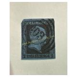 Prussia 1858 2 Sgr Blue Postage Stamp