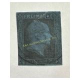1858 Prussia 2 Sgr Blue Postage Stamp