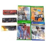 Xbox One games NHL19 new and sealed. Others used