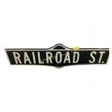 Railroad St sign