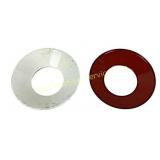 Set of 2 Railroad lantern reflector shields - red