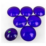 7 Cobalt Blue KOPP Glass Railroad Lantern Lenses