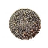Large Mexican sterling brooch Aztec calendar 29