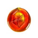 Blenko amberina glass sun catcher ornament star