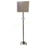 Brushed Nickel Floor Lamp with Crystal Accents